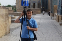 Shah-i-Zinda. During the scanning.