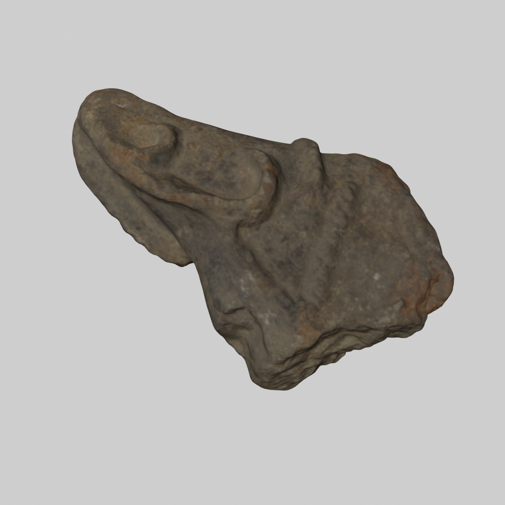 Ram-shaped leg from the hearth.